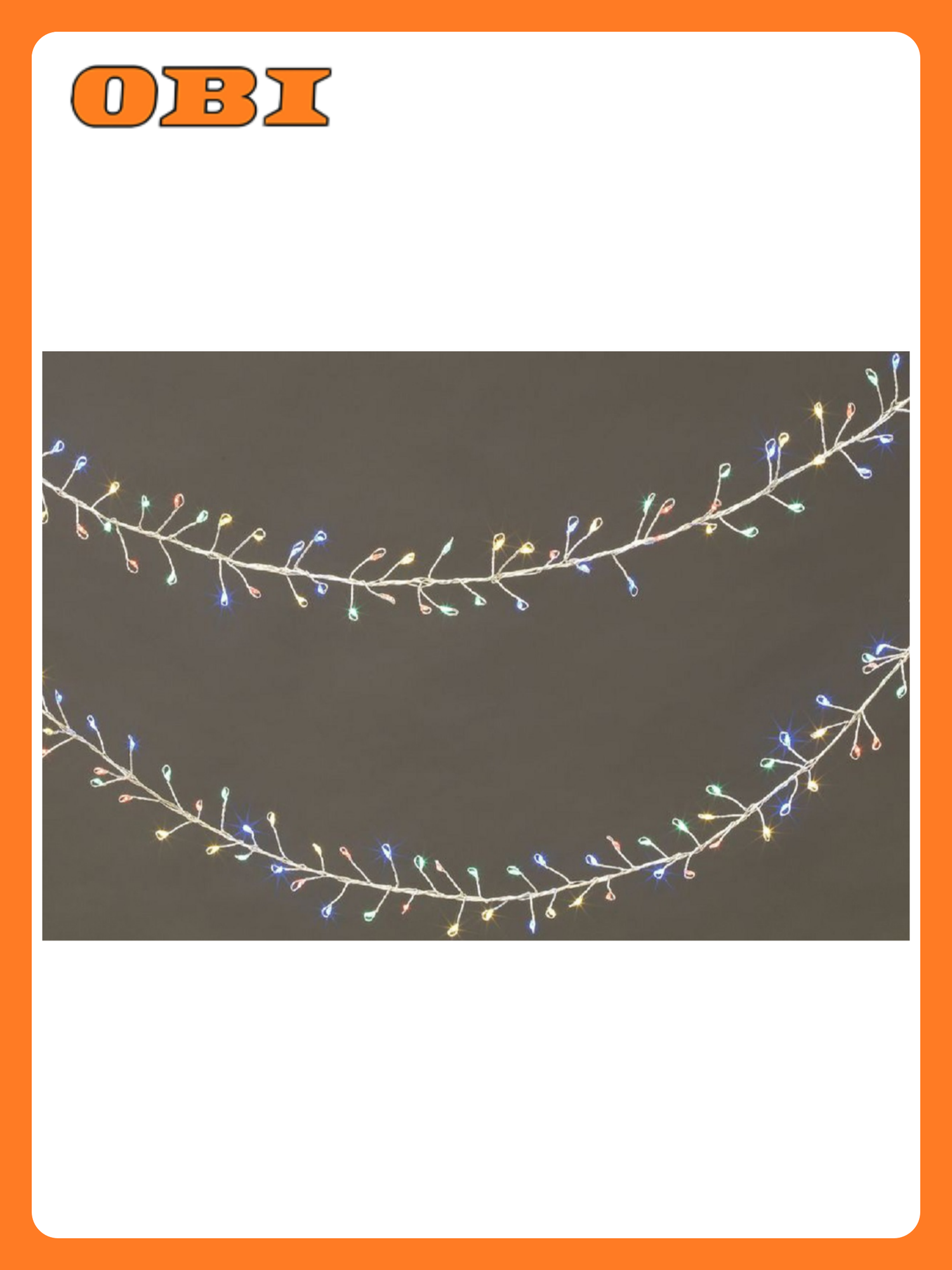 Гирлянда кластер 240 LED мультиколор 24 м