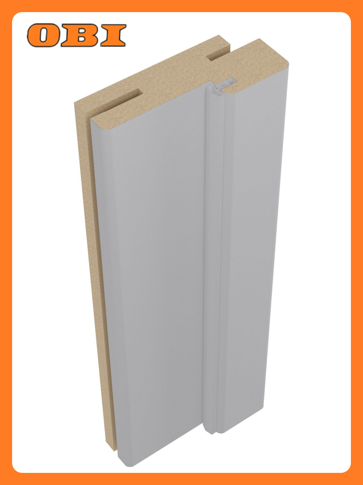 Дверная коробка BELWOODDOORS  МДФ  телескоп  светло серая  с уплотнителем