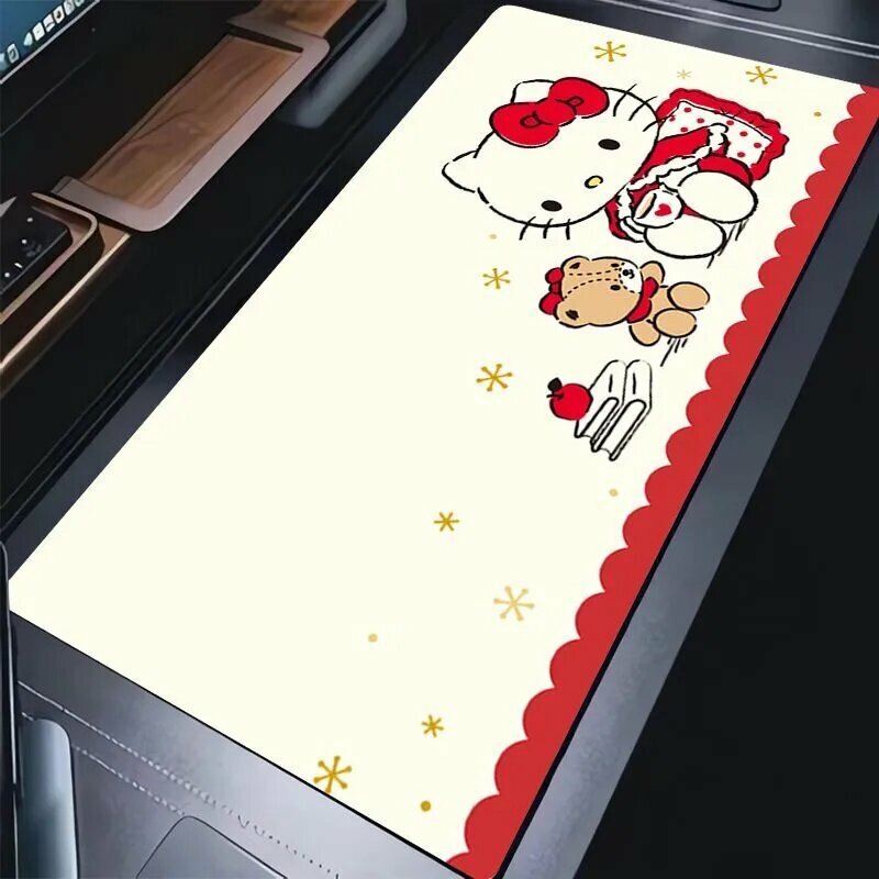 Hello Kitty Коврик для мышки, XXL, кремовый, красный