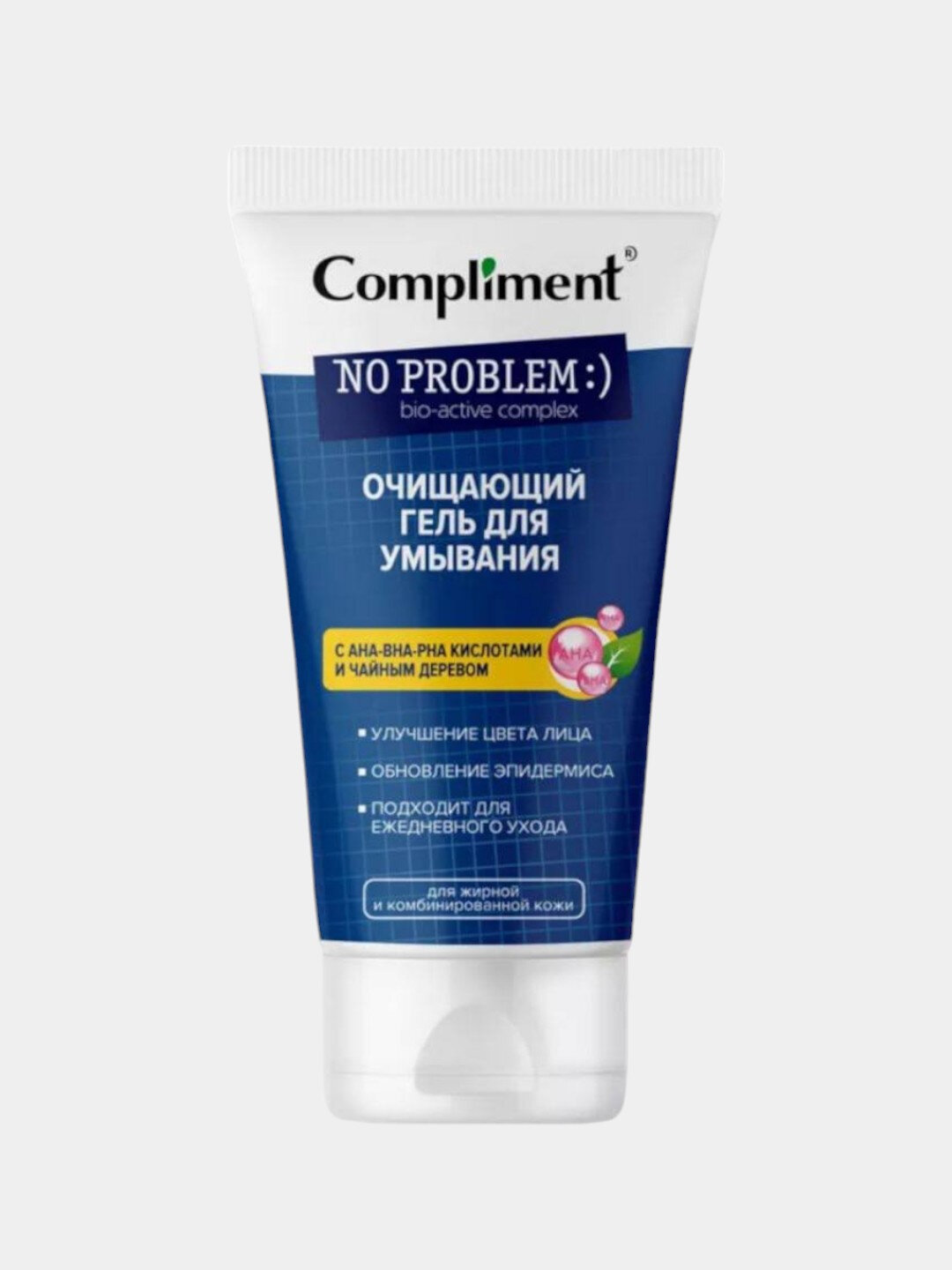 Гель для умывания Compliment NO PROBLEM — AHA, BHA, PHA, чайное дерево — фото 1