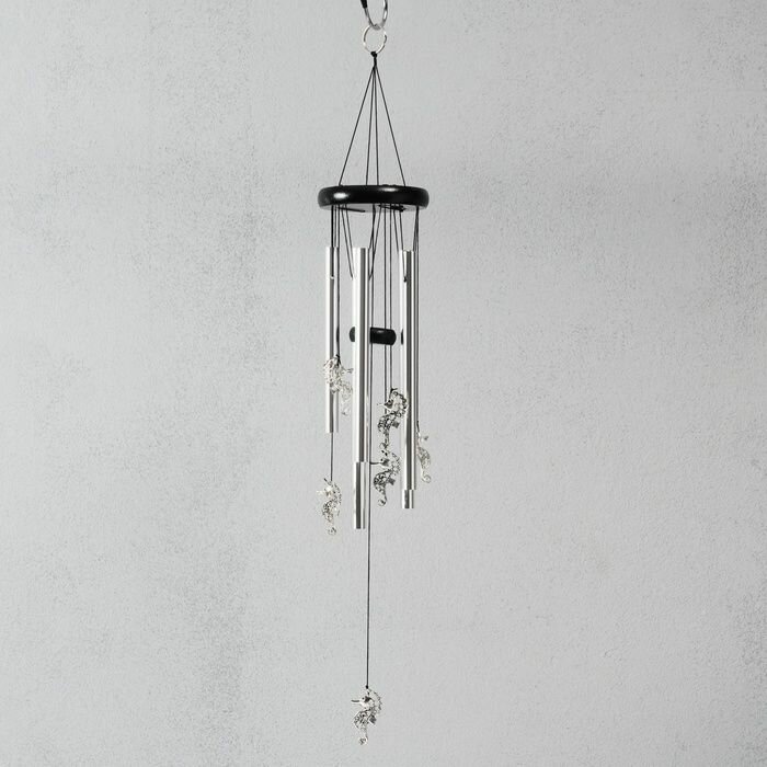 Музыка ветра КНР "Морские коньки", металл, 5 трубок, 60 см