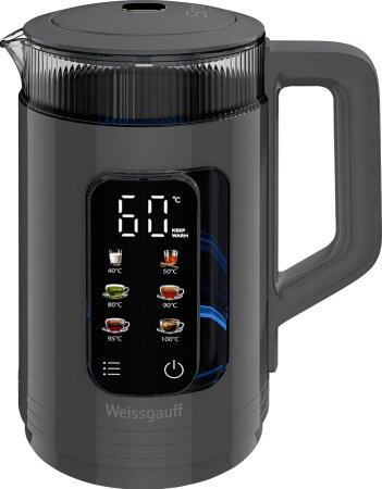 Чайник электрический Weissgauff WK 1520 Dt Touch BodyCool — фото 1