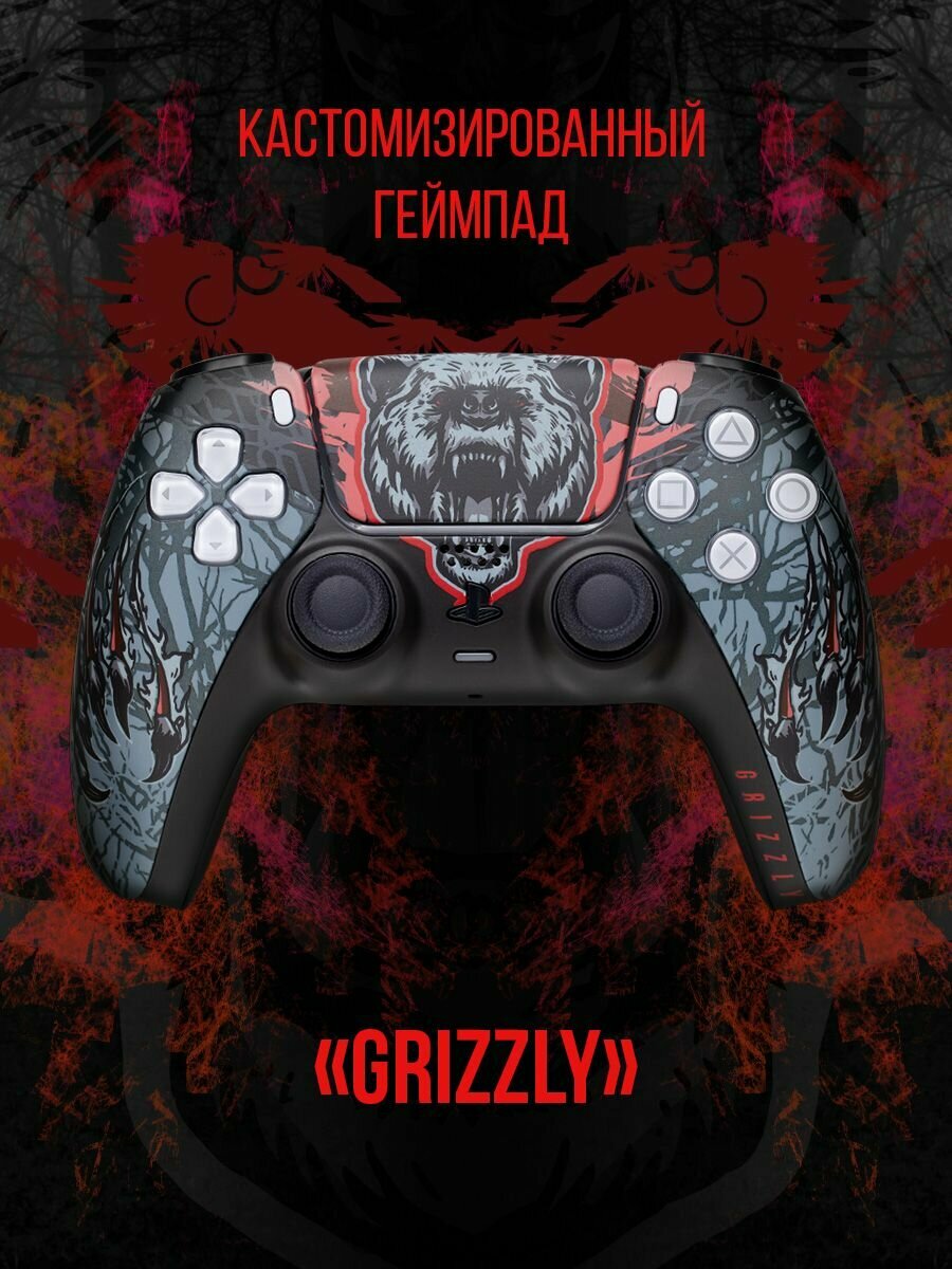 Геймпад Rainbo DualSense Grizzly, для PlayStation 5, беспроводной, серый