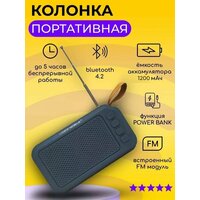 Портативная беспроводная колонка Lider mobile L18 / KOLEER S28 музыкальная акустика с радио и блютуз
