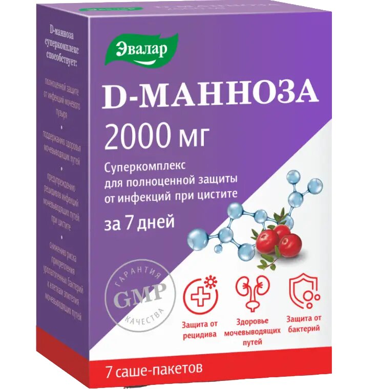 D-манноза Суперкомплекс порошок в саше-пакетике по 3,7 г 7 шт