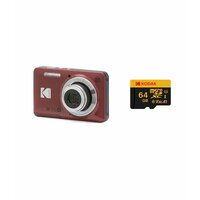Фотоаппарат Kodak PIXPRO FZ55 Friendly Zoom + SD карта 64 гб, красный цвет, Оптический зум