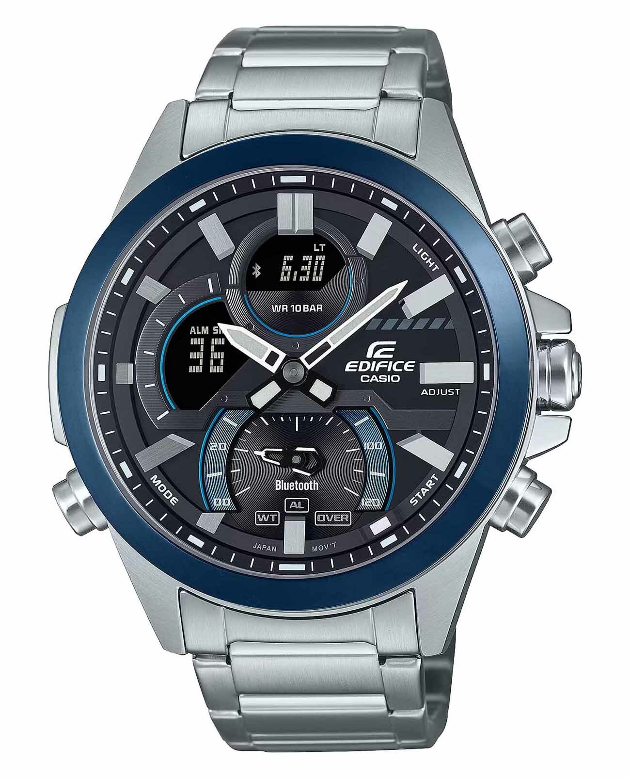 Наручные часы CASIO, синий, серебристый