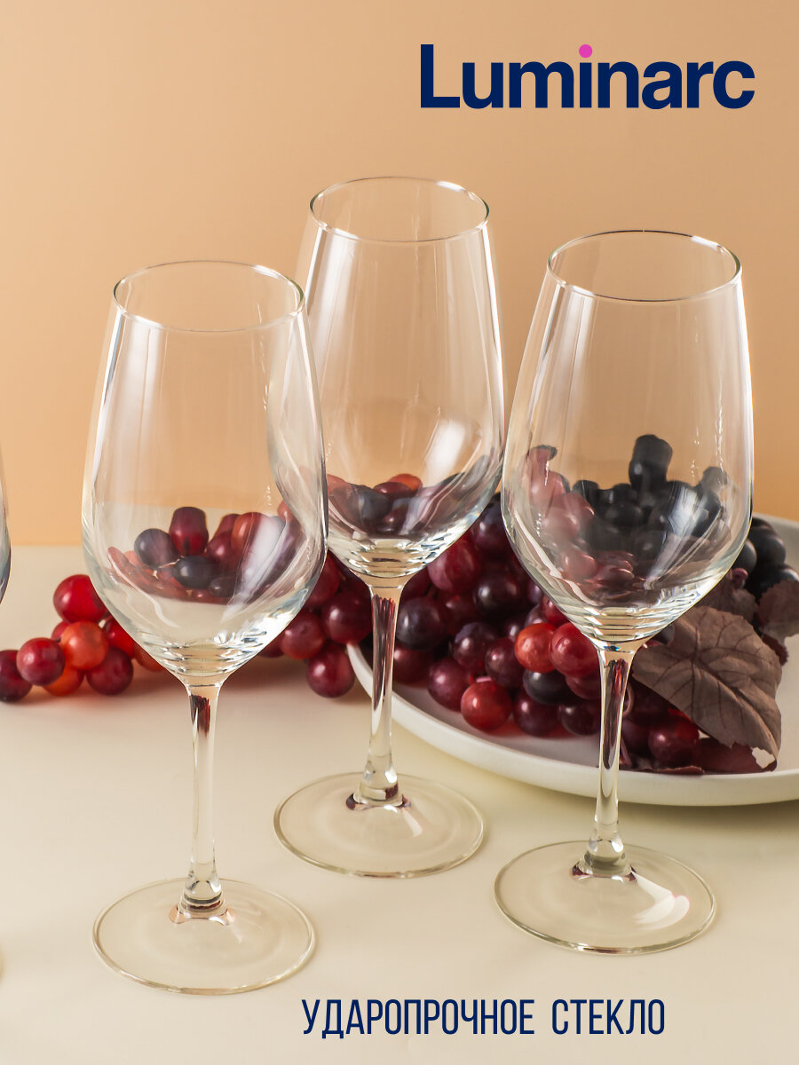 Набор бокалов LUMINARC "Время дегустации Бордо", стекло, 580 мл — фото 1