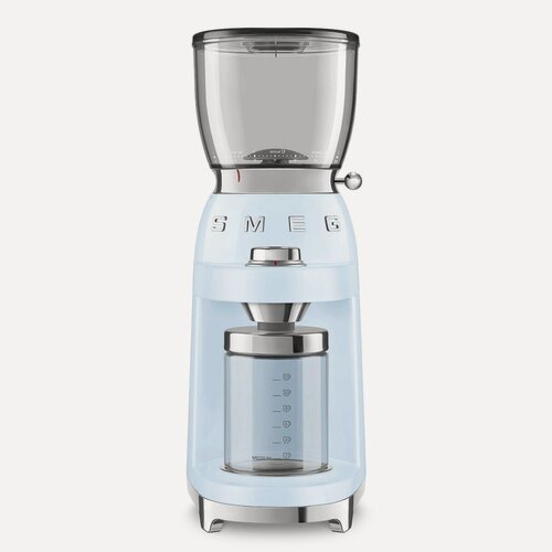 Изображение товара Кофемолка Smeg CGF11PBEU, пастельный голубой, 150 Вт, контейнер 350г