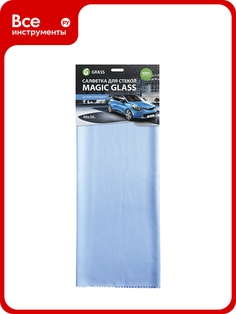 Салфетка из микрофибры для стекол 40х50 см Grass Magic Glass IT-0308