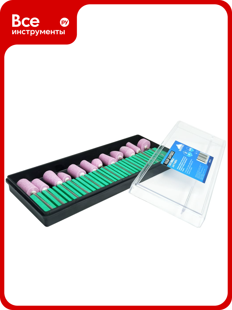 Набор шарошек абразивных для гравера 12 шт vertextools 0987-5-12