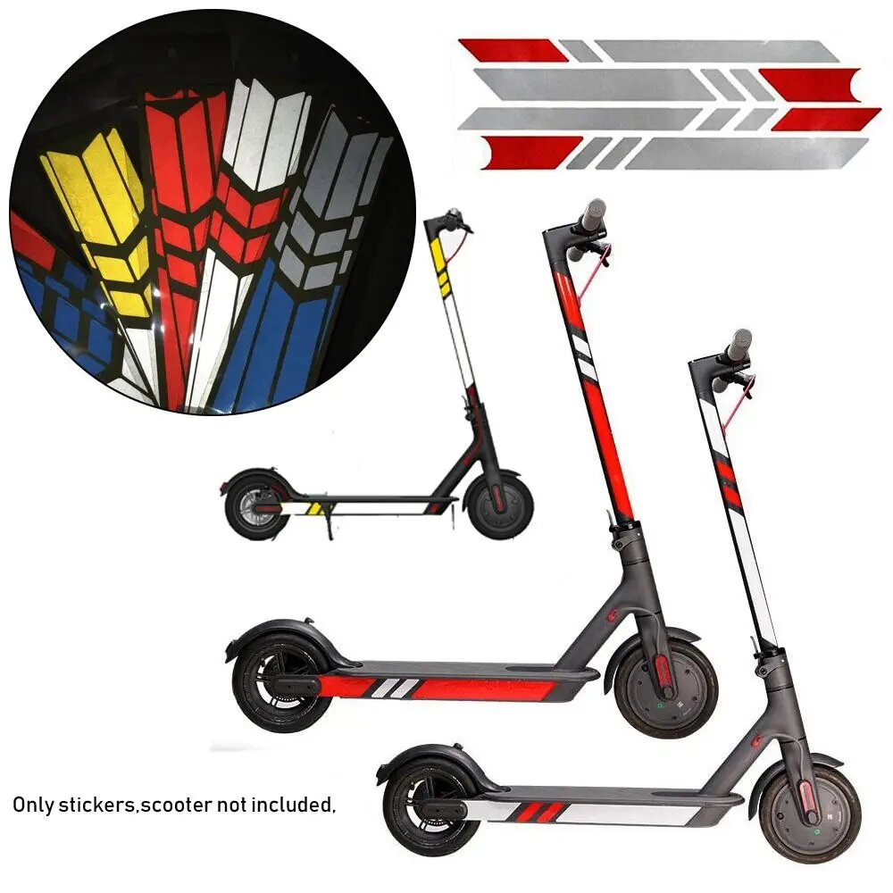 Картинки Запчасти для электрического скутера, отражающие световые бирки, наклейки, светоотражающие стильные наклейки, наклейка для скейтборда для Xiaomi Mijia M365 Красный, 11