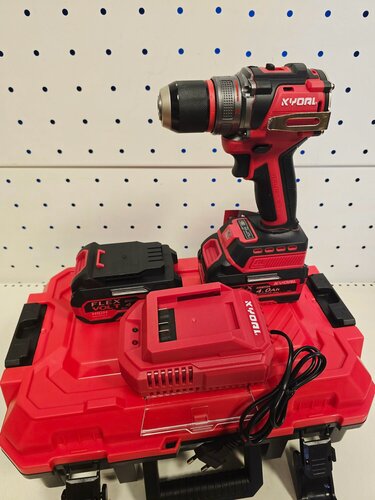 Изображение товара Профессиональный бесщеточный аккумуляторный шуруповерт Kyoal KY6065, 21В, 2х4Ач, кейс, скоба, регулировка оборотов, 65Нм