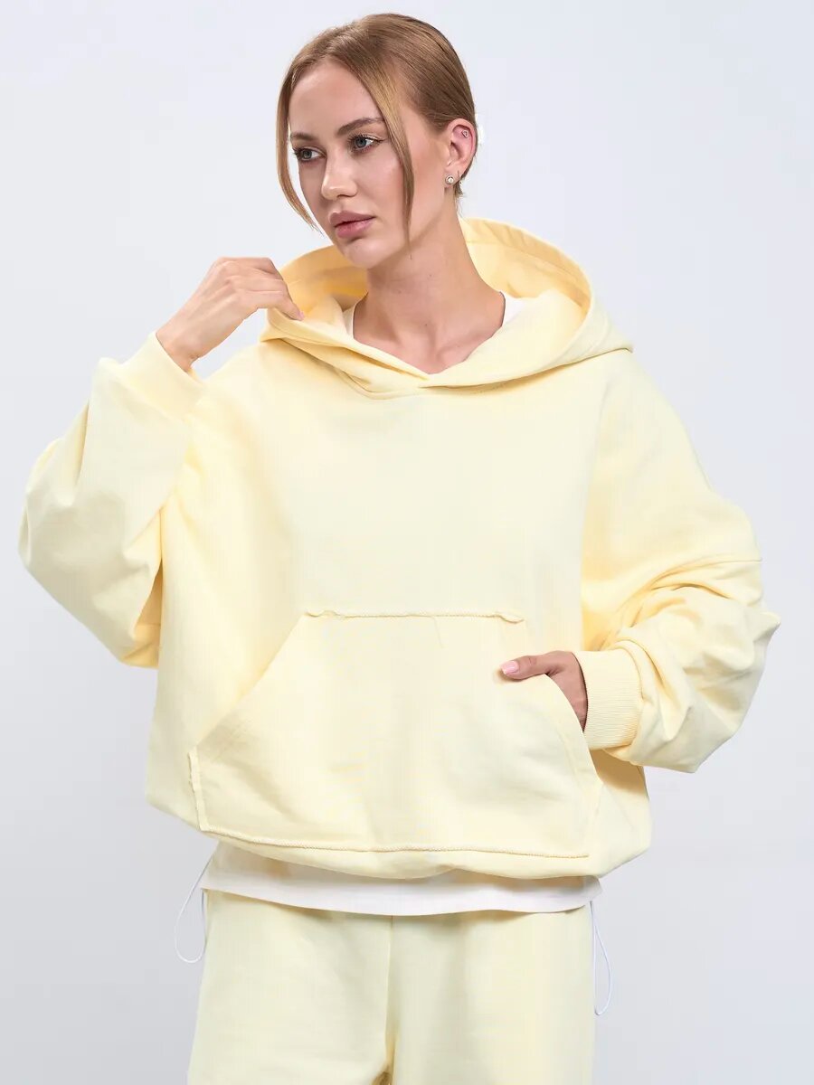 Худи Телодвижения размер 170-92-98 (46) M  сливочный