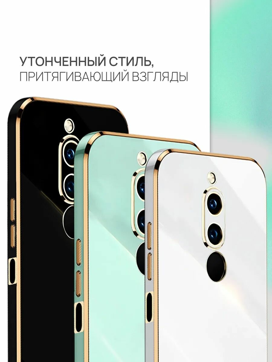 Чехол на Redmi 8 силикон противоударный; защита камеры Брустанс — фото 1