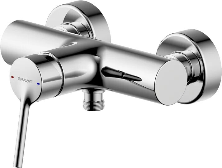 Смеситель для душа Bravat Palace F9172217CP-01-RUS хром глянцевый настенный латунный однорычажный без лейки смеситель для ванны с душем