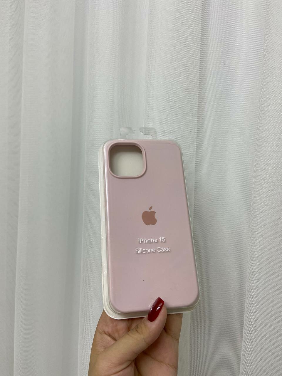 Чехол "Пыльная Роза", для iPhone 15, силикон, противоударный, soft touch