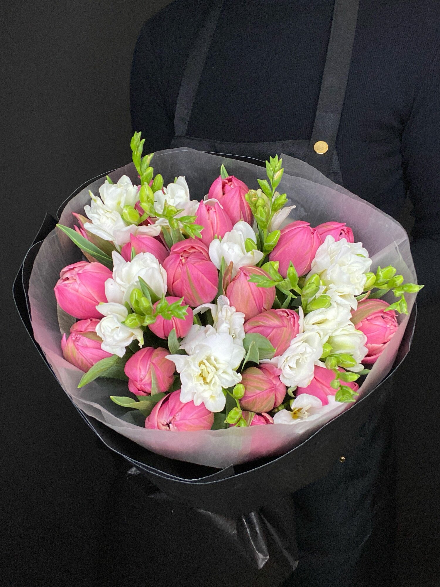 Тюльпаны с фрезиями