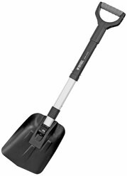 Лопата автомобильная складная Denzel, алюминиевая, 220х280х585-870 мм, телескопический черенок , 61695