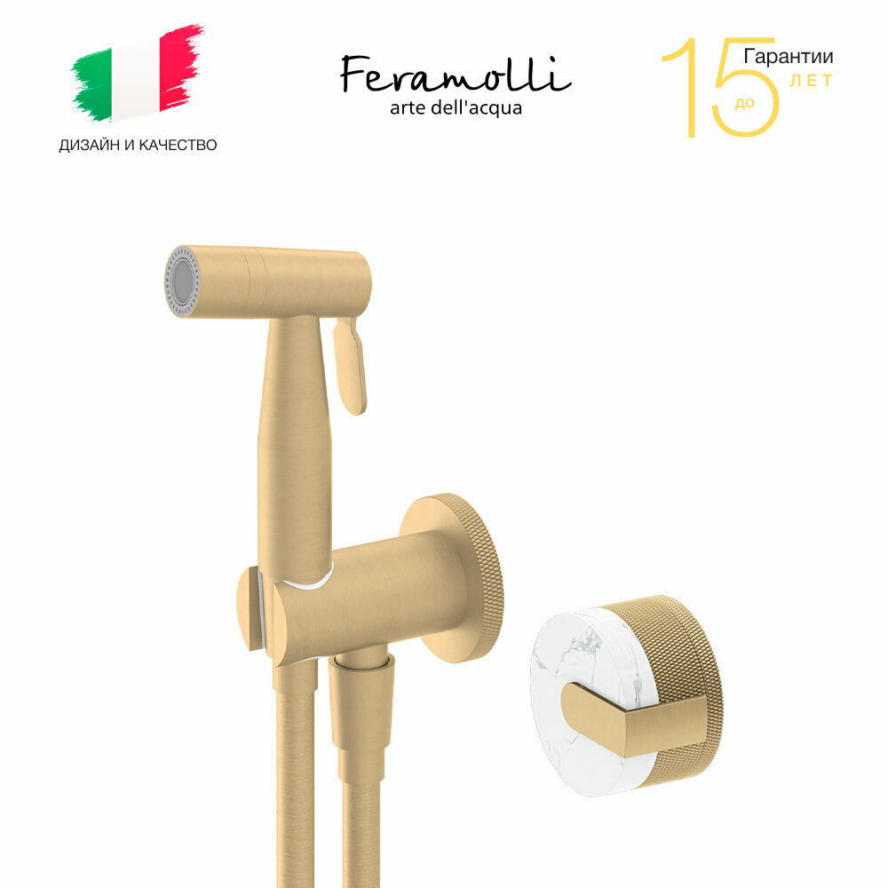 Встраиваемый комплект гигиенического душа Feramolli La lite OSL6MSB, золото