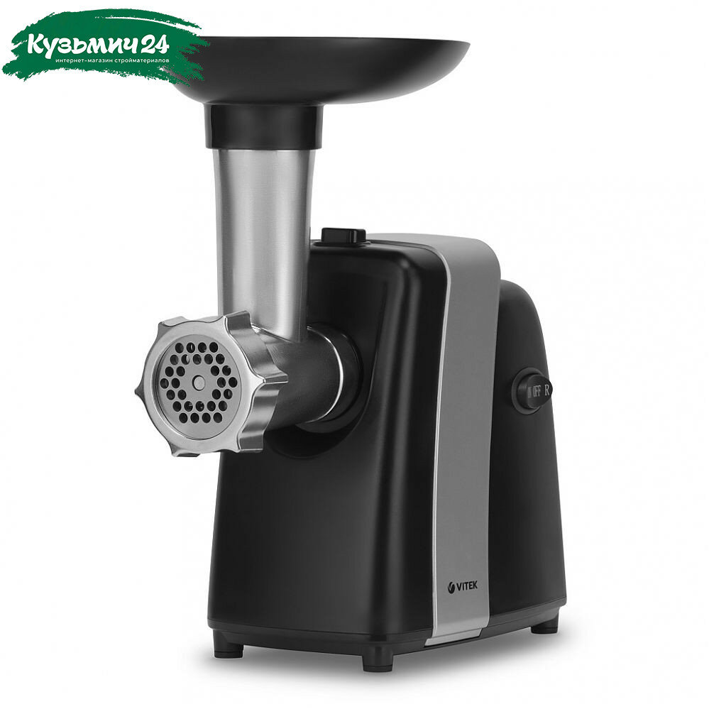 Мясорубка электрическая Vitek VT-3615 (MC), пластик, 1700 Вт, черный с серебром
