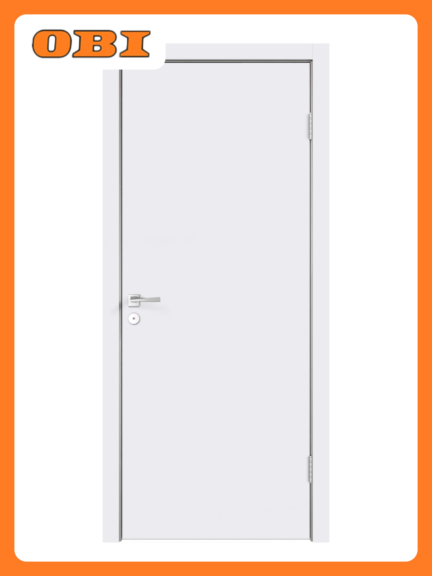 Межкомнатная дверь VellDoris ДПГ белая глухая распашная с притвором M8x21