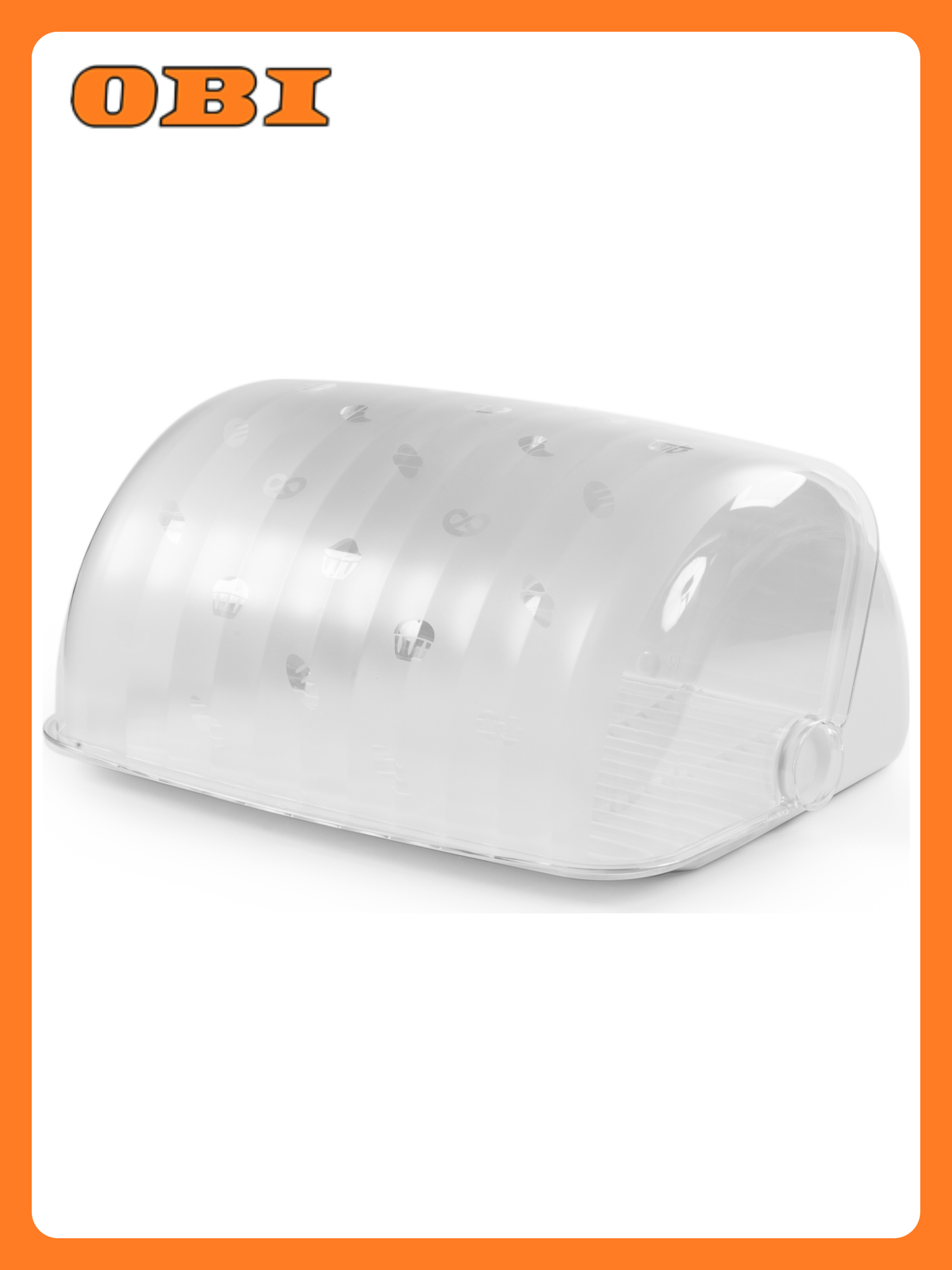 Хлебница BEROSSI Рондо откидная крышка пластик белая 345х273х164 см