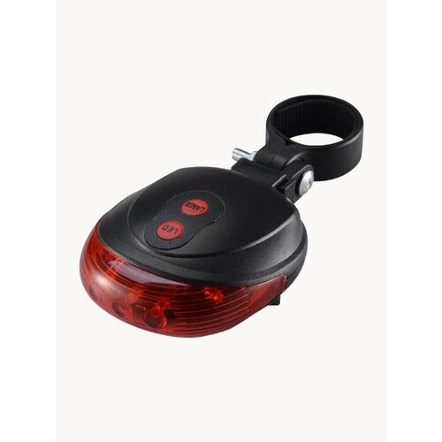 Велосипедный фонарь Malpaca с боковыми линиями, задний, красный, LED, батарейки