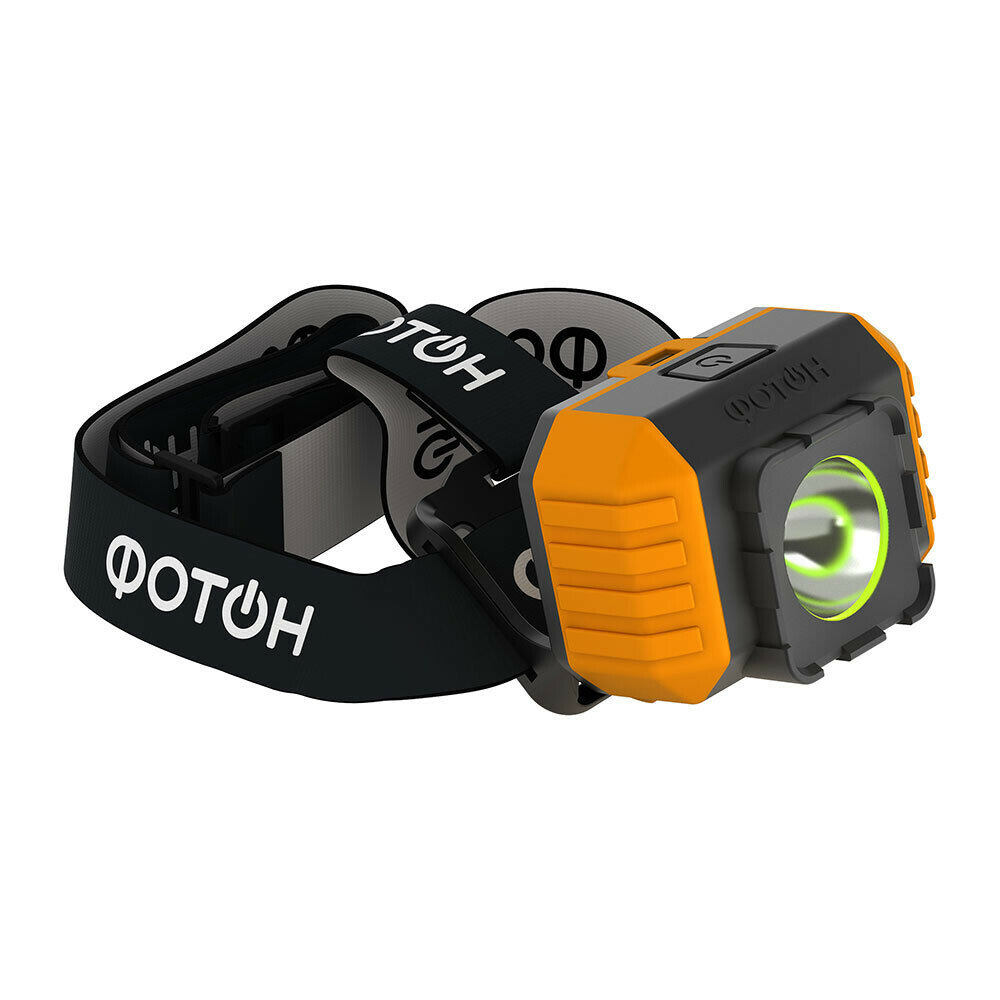 Фонарь налобный Фотон RSH-700 светодиодный 1 LED 3 Вт на батарейках ААА пластик 2 режима 23129
