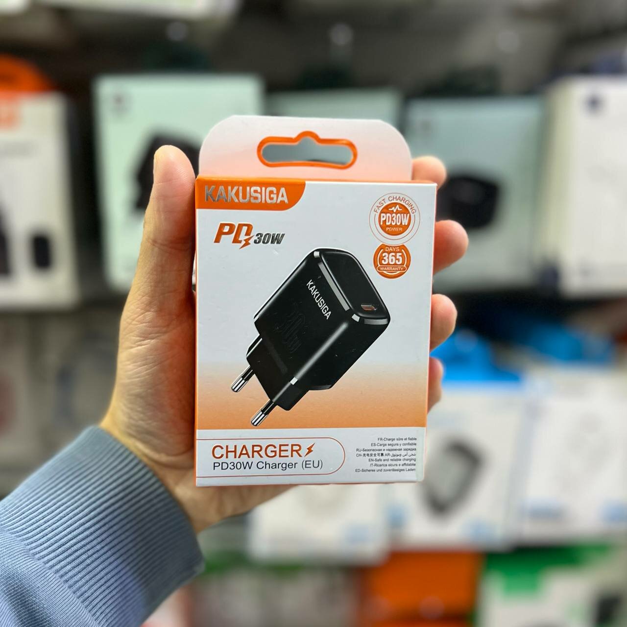 KAKUSIGA PD 30W зарядное устройство — USB Type-C, Power Delivery, 30W, европейская вилка