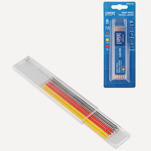 Изображение товара Набор графитовых стержней для автоматического карандаша EXPERT STARTUL серый, желтый, красный 6 штук (SE3211-02)