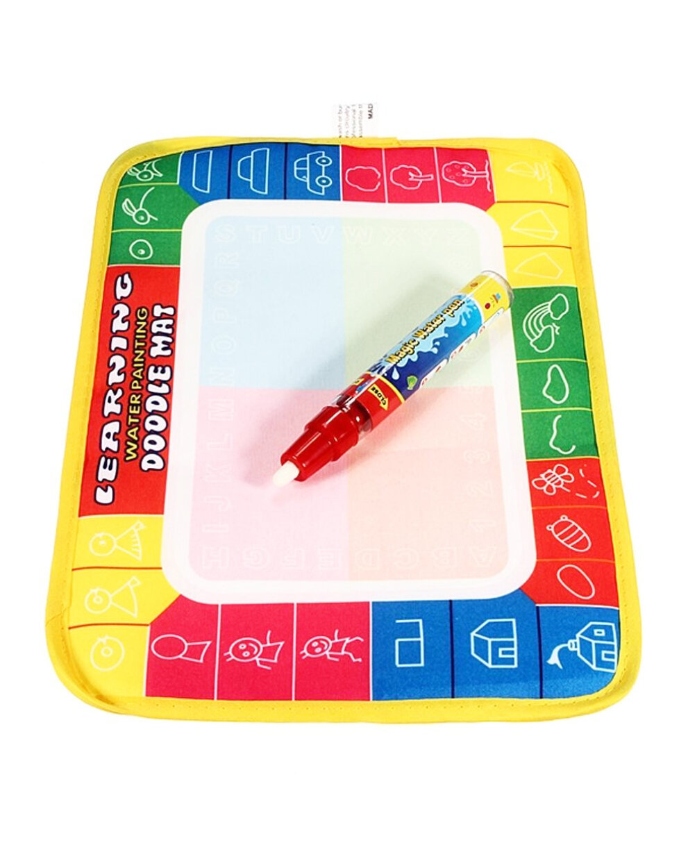 Акваковрик (коврик для рисования водными фломастерами), размер 45х29 см+6 фломастеров — фото 1