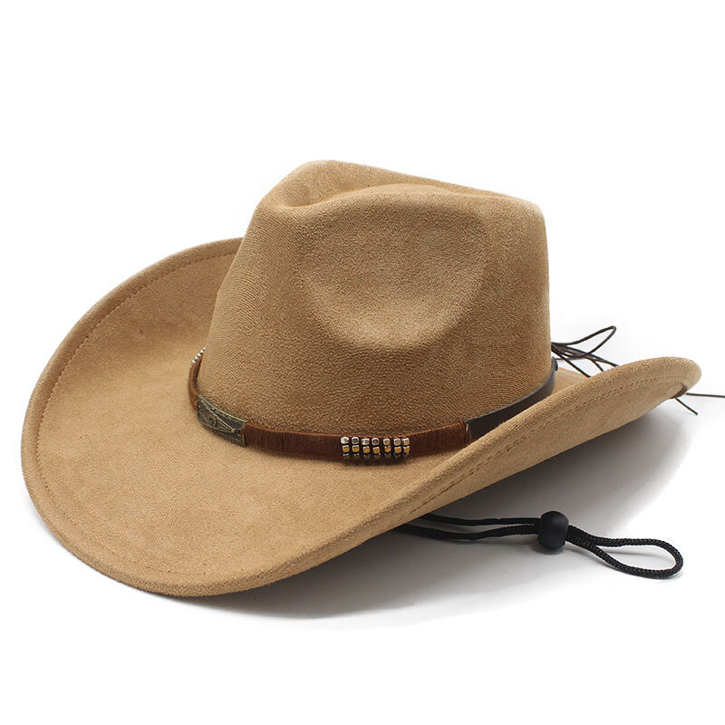Многоцелевая Шляпа-федора из замши Унисекс Европейский стиль Широкий козырёк Замша / YWK-60