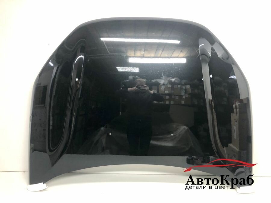 Капот в цвет для ВАЗ (LADA) Веста I (2015 — 2023) 676 - черная жемчужина металлик