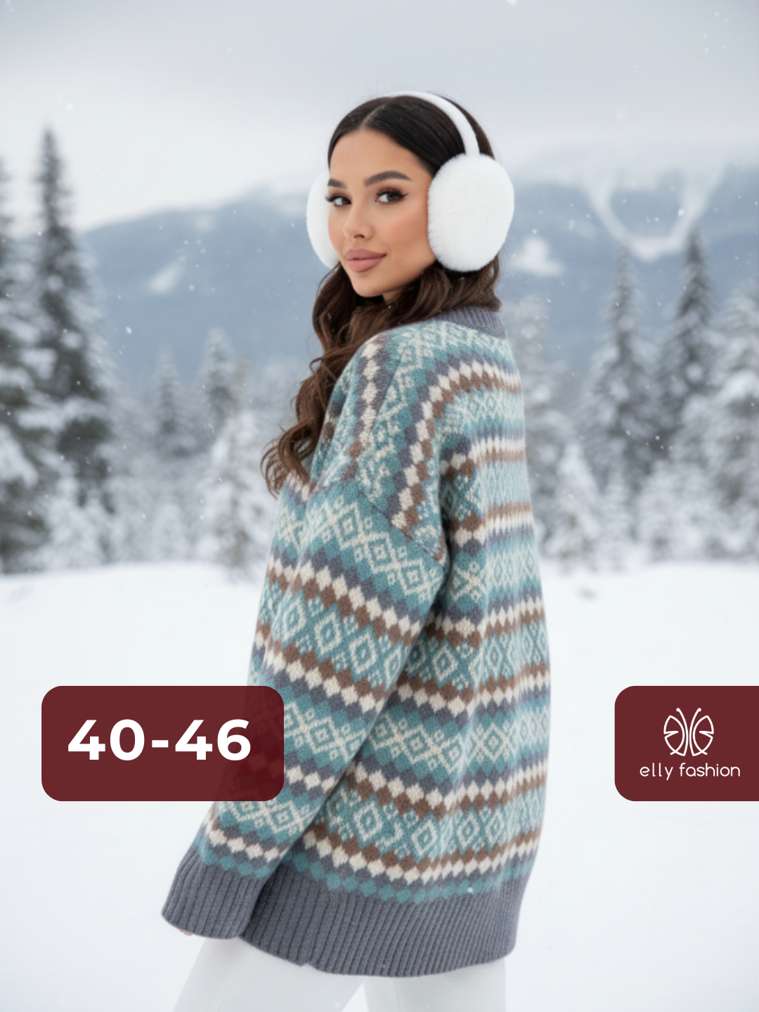 Свитер  Свитер вязаный оверсайз теплый