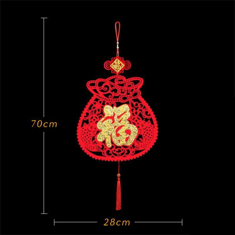 Charming happy new year chinese cny blessing pendant for decorative home ambiance lucky bag
