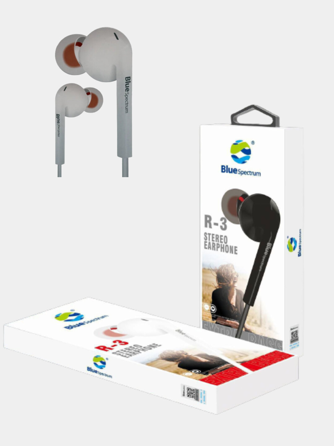 BlueSpectrum R‑3 Extra bass проводные наушники 3.5 мм, с микрофоном.