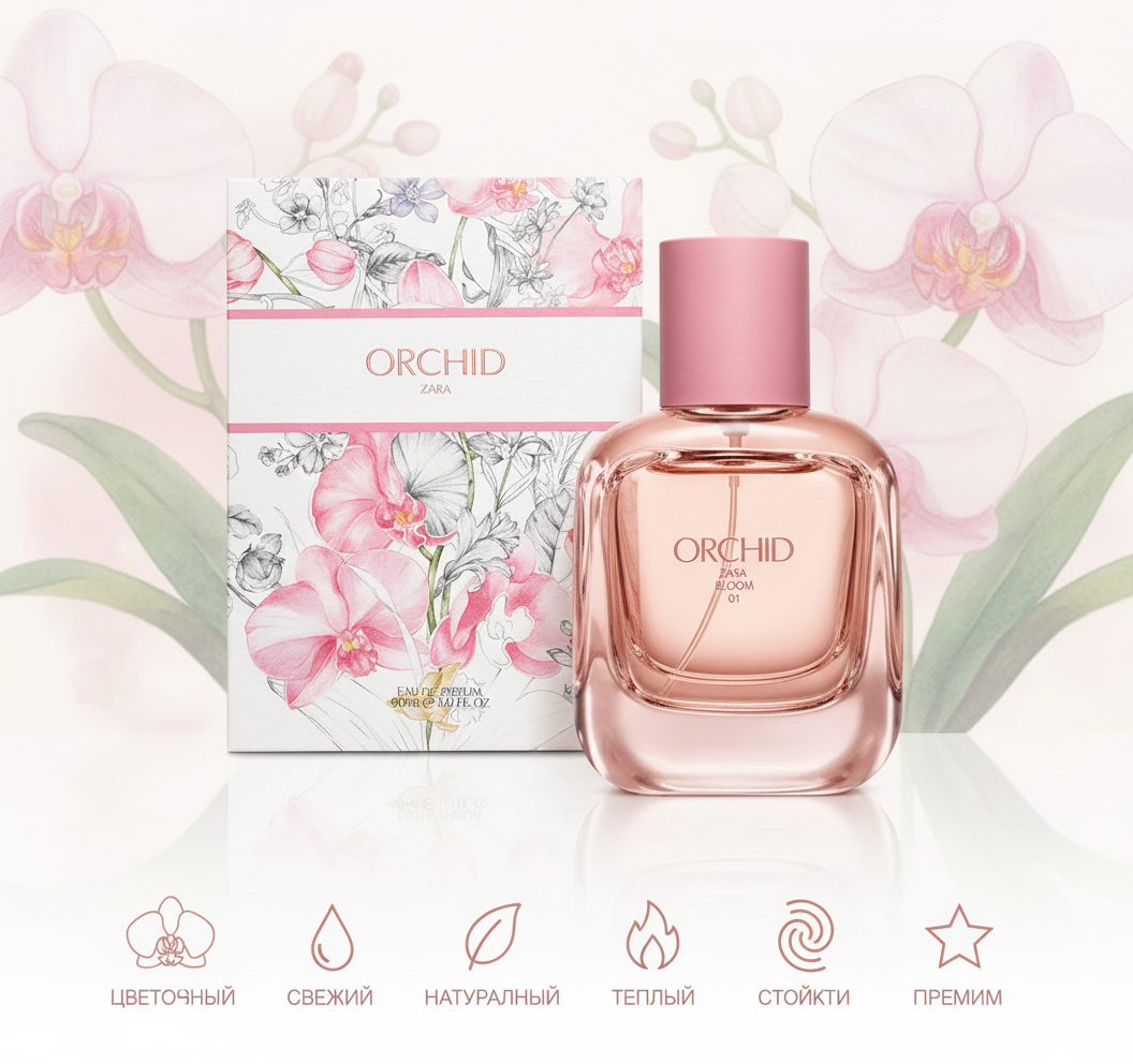Парфюмерная вода ZARA Orchid Bloom, для женщин, 100 мл