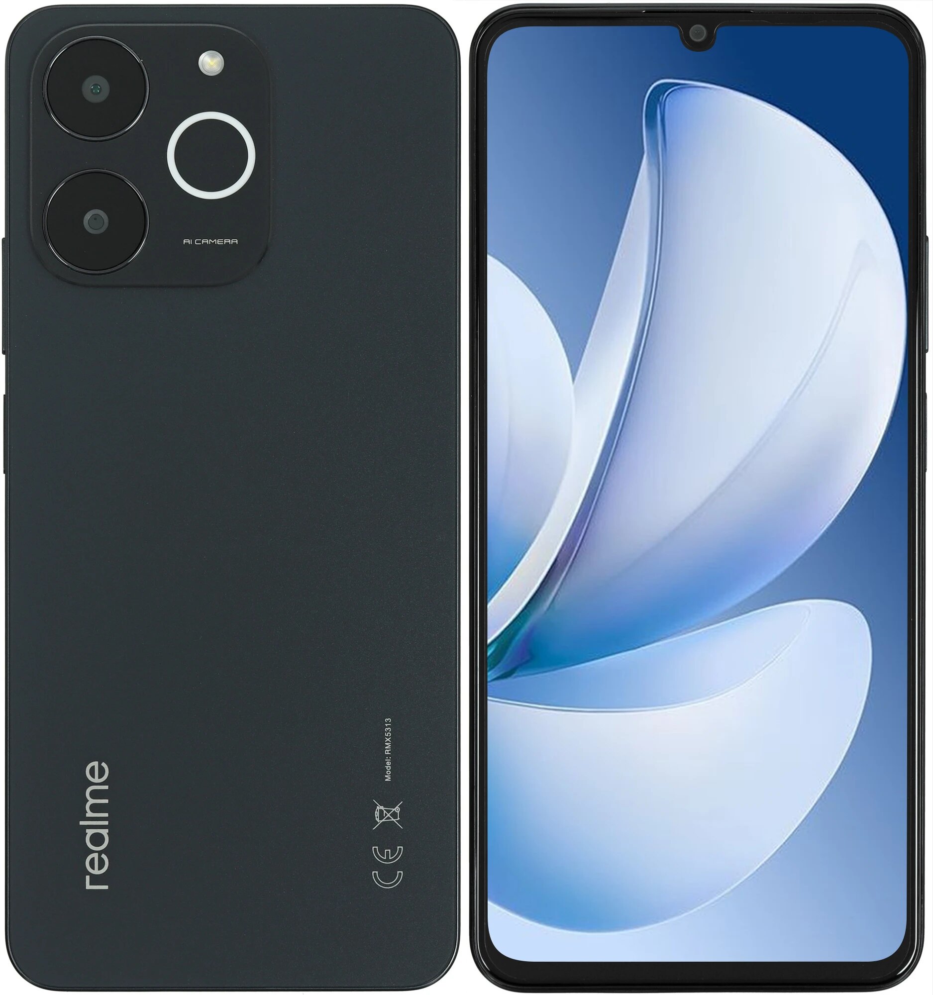 Смартфон Realme Note 70 4/128ГБ IPS экран 6,74" Black (черный) — фото 1