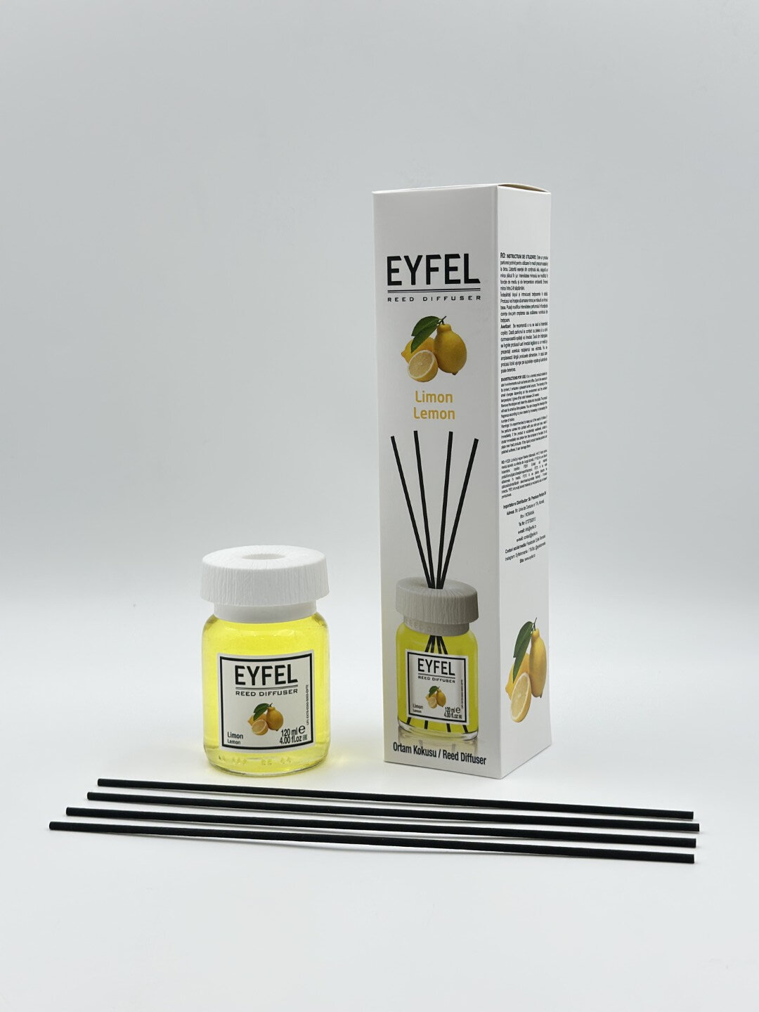 Ароматический диффузор Eyfel "Лимон", для дома и авто, жидкий 120мл