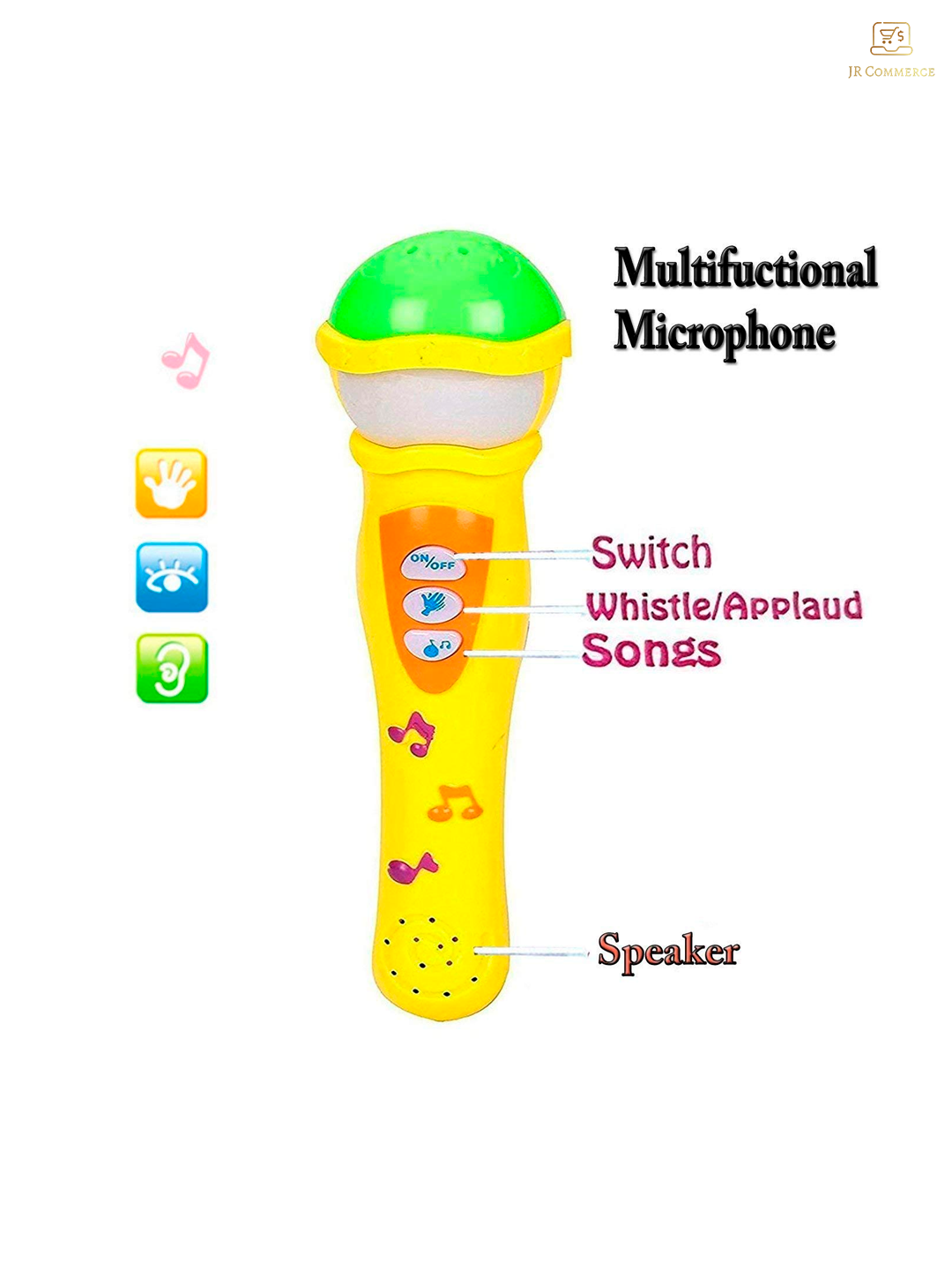 Игрушечный микрофон для музыкального пения Toyshine, оснащенный светом и звуком