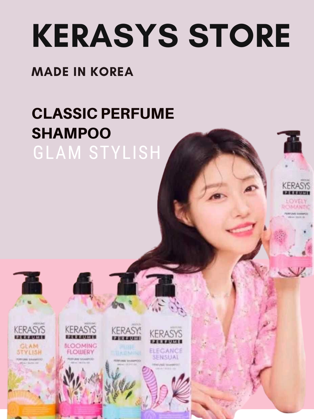 Шампунь Kerasys "Укрепляющий", гламурный стиль, для окрашенных волос, питательный, 600 мл 100% орг