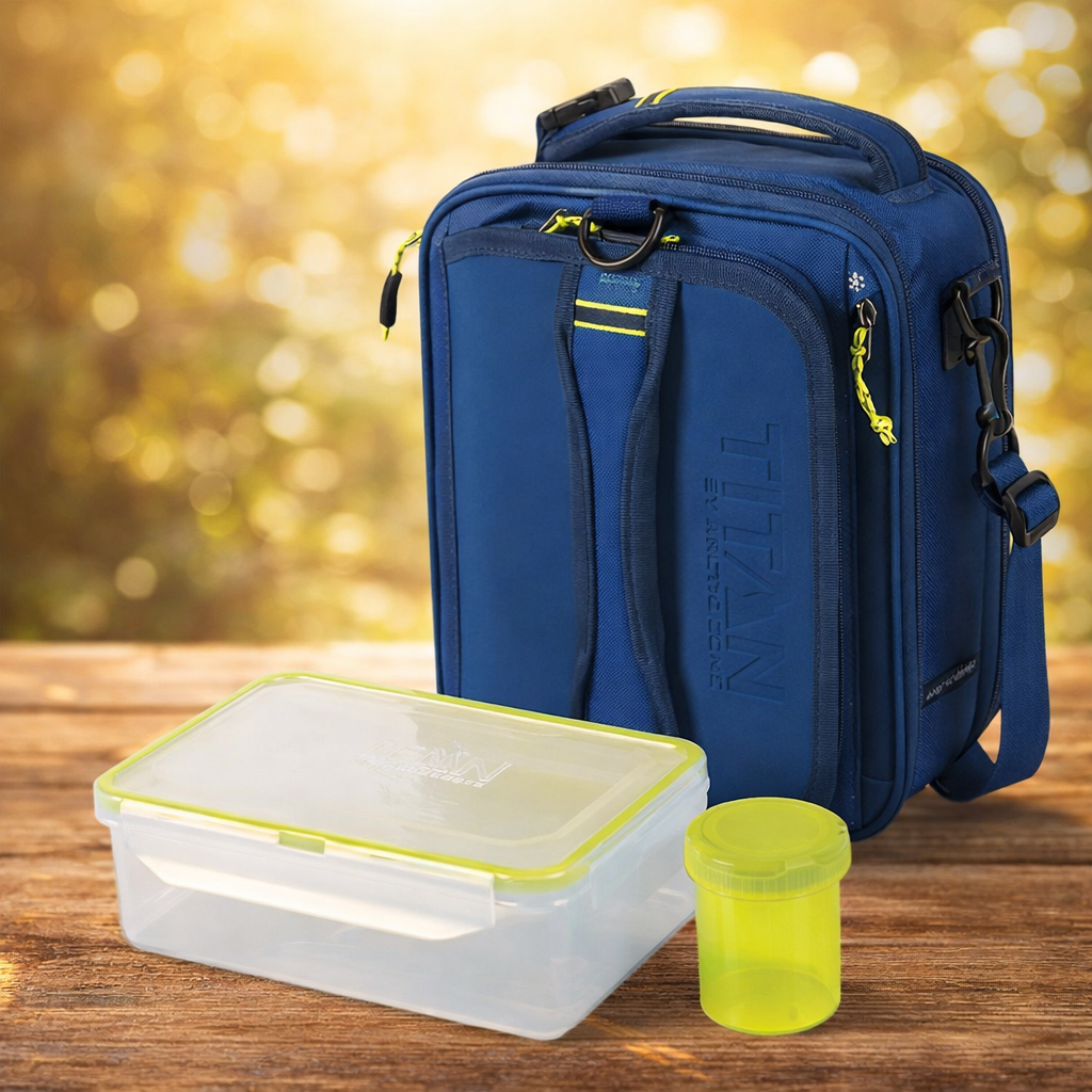 Сумка-холодильник Titan Arctic Zone, 2 секции, 2 аккумулятора холода, темно-синяя