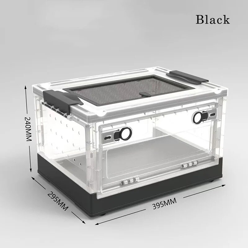 Пластиковый террариум для змей 39.5х29.5х24 см Черный, Black