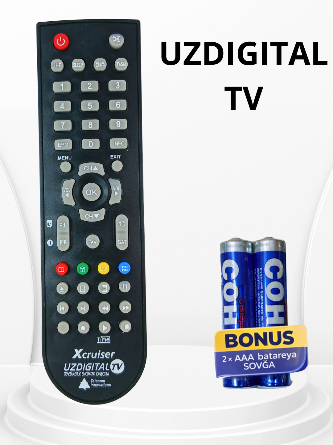 Пульт дистанционного управления UZDIGITAL TV Xcruiser для цифрового телевидения, ИК