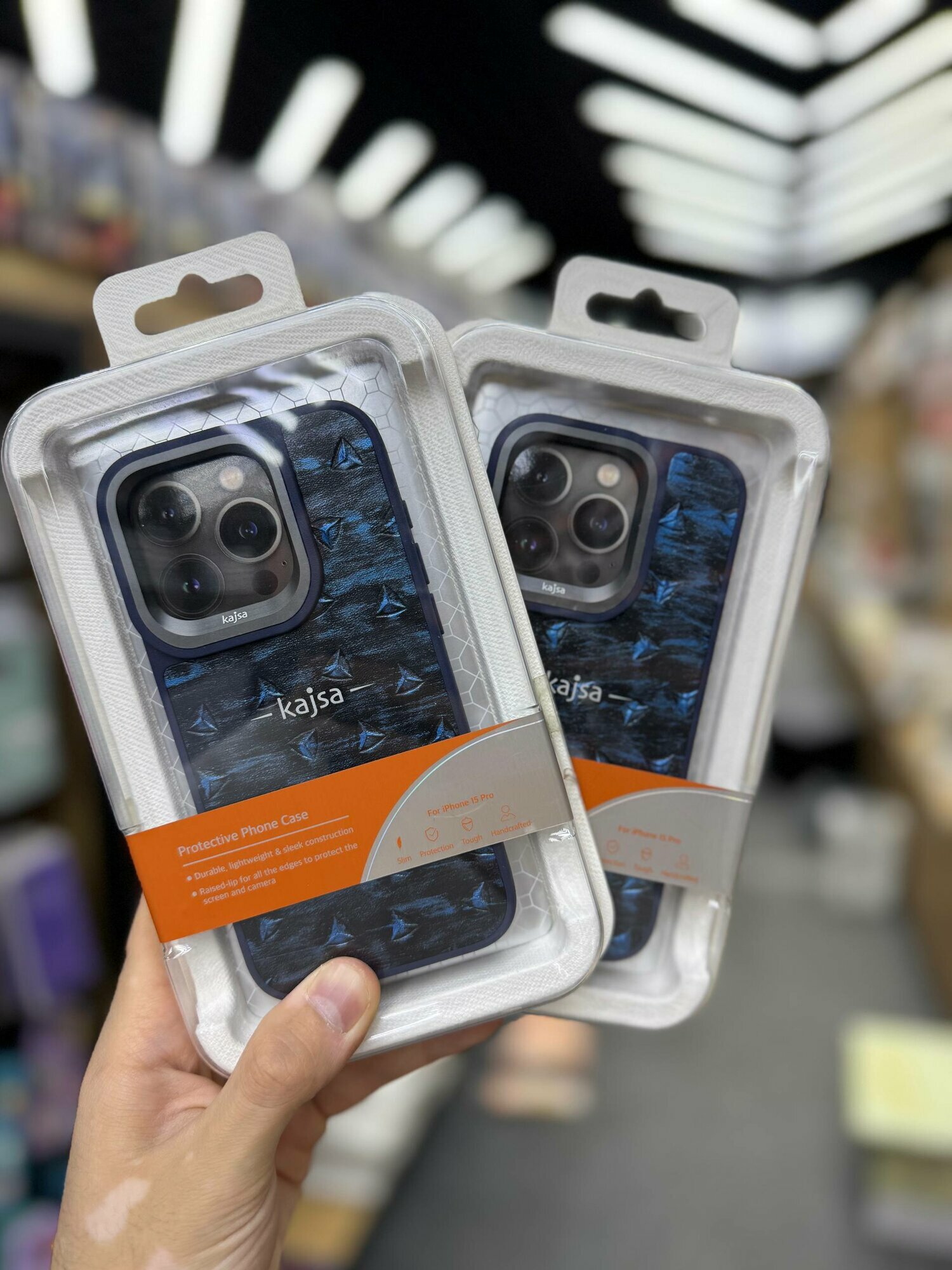 Чехол KAJSA противоударный для iPhone 15 Pro, защитный бампер, стильный дизайн, разноцветный