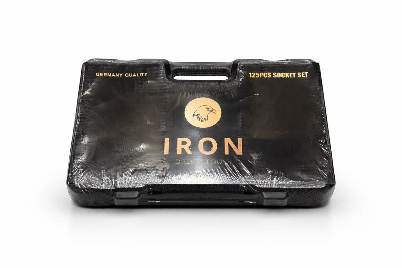 Набор инструментов iRON IRON125, 125 шт, трещотка, головки, ключи, удлинители, биты, кардан, адаптеры