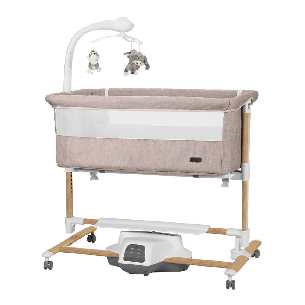 Прикроватная колыбель Carrello Bloom CRL-10304, цвет Cream Beige Wooden