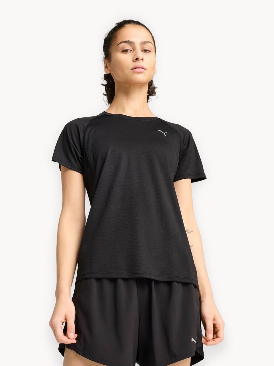 Футболка PUMA W RUN VELOCITY TEE (POLY), размер XS, черный