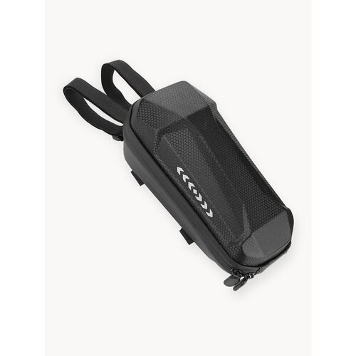 Сумка шопоголик, для руля велосипеда/электросамоката, ПВХ, крепление на руль, черная